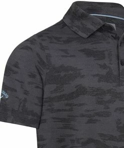 Callaway Digital Camo Jacquard Polo Shirt - Black Heather -Second Hand Clubs Sales callaway digital camo jacquard polo black heather 5