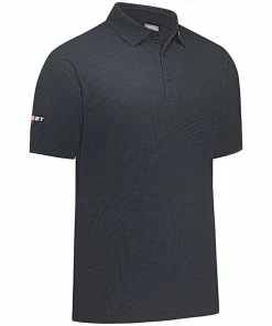 Callaway Gingham Print Polo Shirt - Caviar