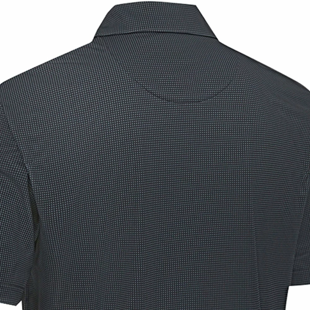 Callaway Gingham Print Polo Shirt - Caviar 6 Callaway Gingham Print Polo Shirt - Caviar - Image 4