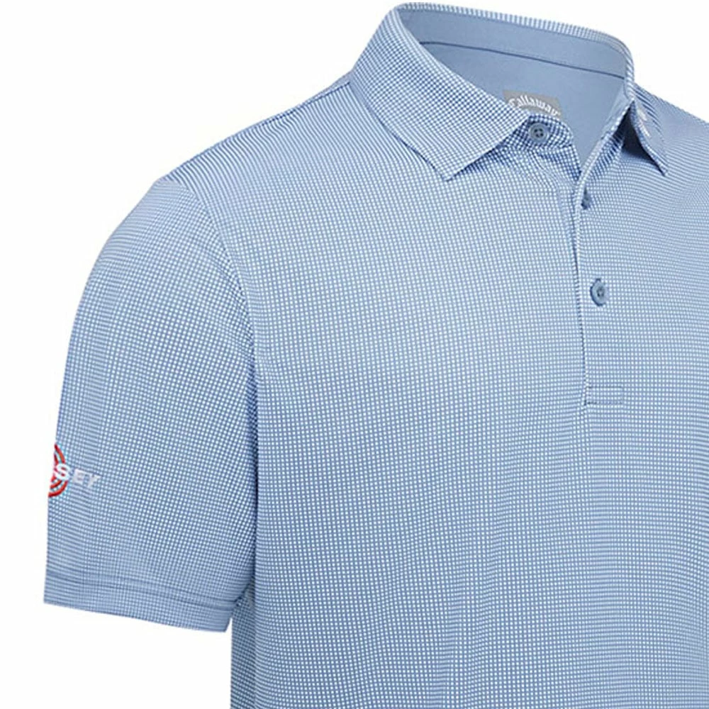 Callaway Gingham Print Polo Shirt - Infinity 7 Callaway Gingham Print Polo Shirt - Infinity - Image 5
