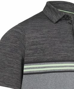 Callaway Heather Chest Stripe Polo Shirt - Caviar Heather -Second Hand Clubs Sales callaway heather chest stripe polo shirt caviar heather 3