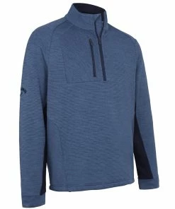 Callaway Heather Eco Stripe Fleece - Dark Navy Heather