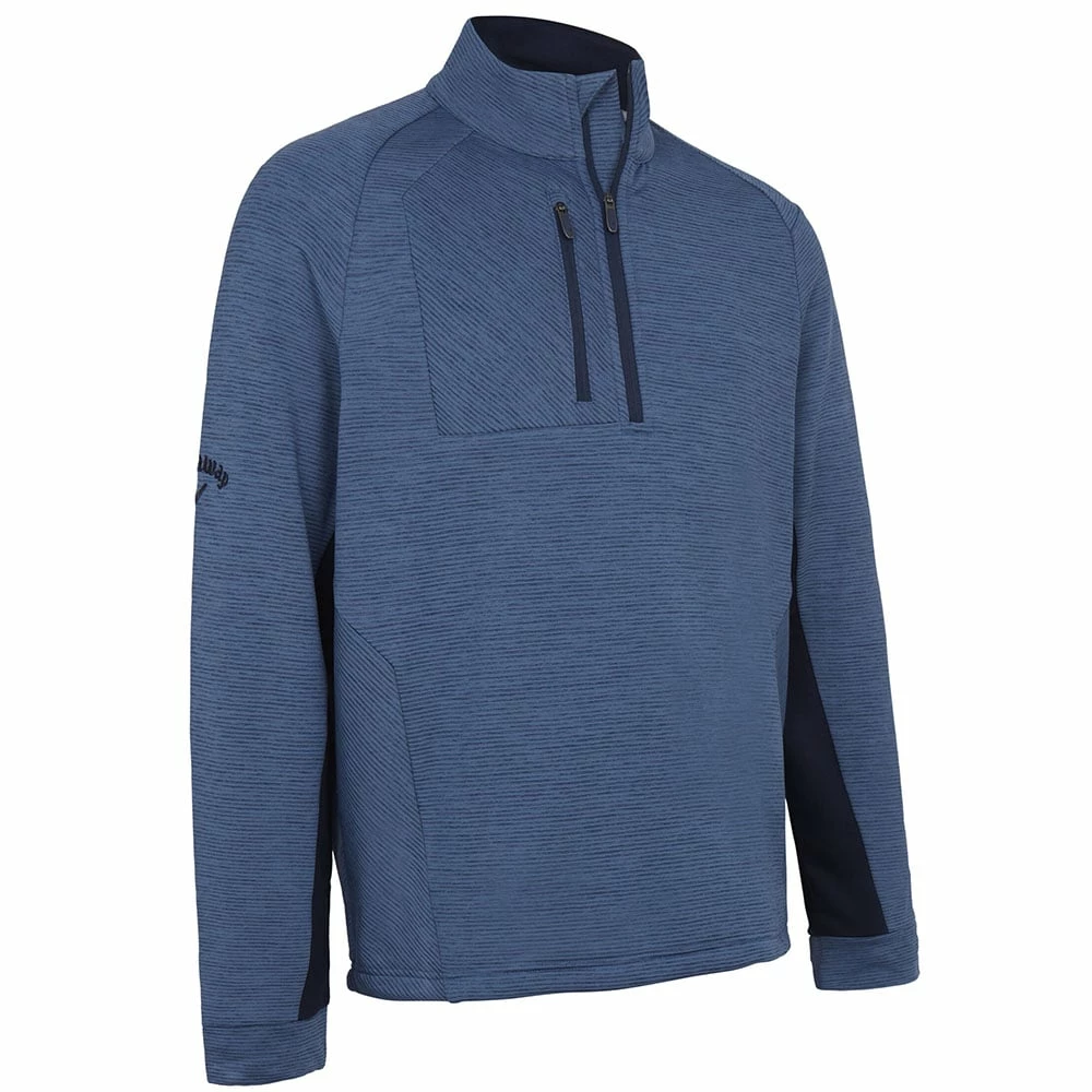 Callaway Heather Eco Stripe Fleece - Dark Navy Heather 3 Callaway Heather Eco Stripe Fleece - Dark Navy Heather