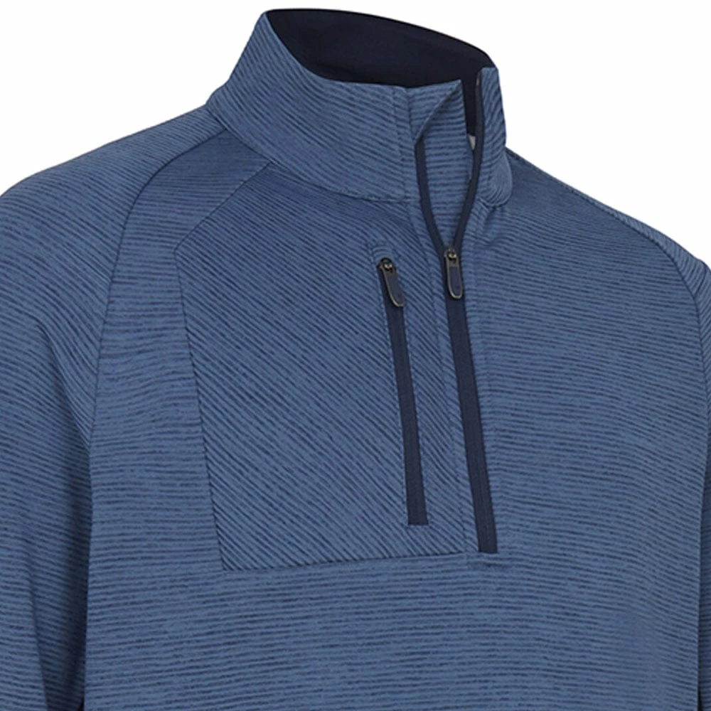Callaway Heather Eco Stripe Fleece - Dark Navy Heather 5 Callaway Heather Eco Stripe Fleece - Dark Navy Heather - Image 3
