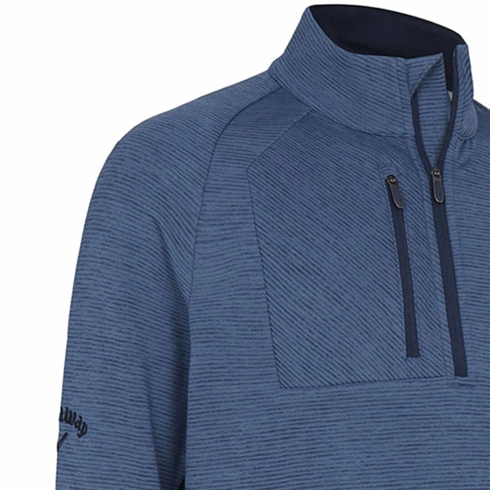 Callaway Heather Eco Stripe Fleece - Dark Navy Heather 7 Callaway Heather Eco Stripe Fleece - Dark Navy Heather - Image 5