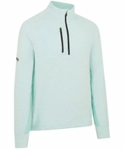 Callaway Heather Striped Fleece - Aruba Blue Heather