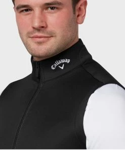 Callaway Chev Textured Gilet - Caviar 9 Callaway Chev Textured Gilet - Caviar -Second Hand Clubs Sales callaway high gauge fleece gilet caviar 3