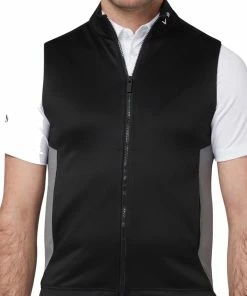 Callaway Chev Textured Gilet - Caviar 10 Callaway Chev Textured Gilet - Caviar -Second Hand Clubs Sales callaway high gauge fleece gilet caviar 4