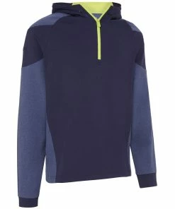 Callaway Long Sleeve 1/4 Zip Hoodie - Peacoat