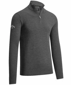 Callaway Merino Wool 1/4 Zip Pullover - Granite Heather