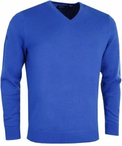 Callaway Merino Wool V-Neck Pullover - Surfing Blue