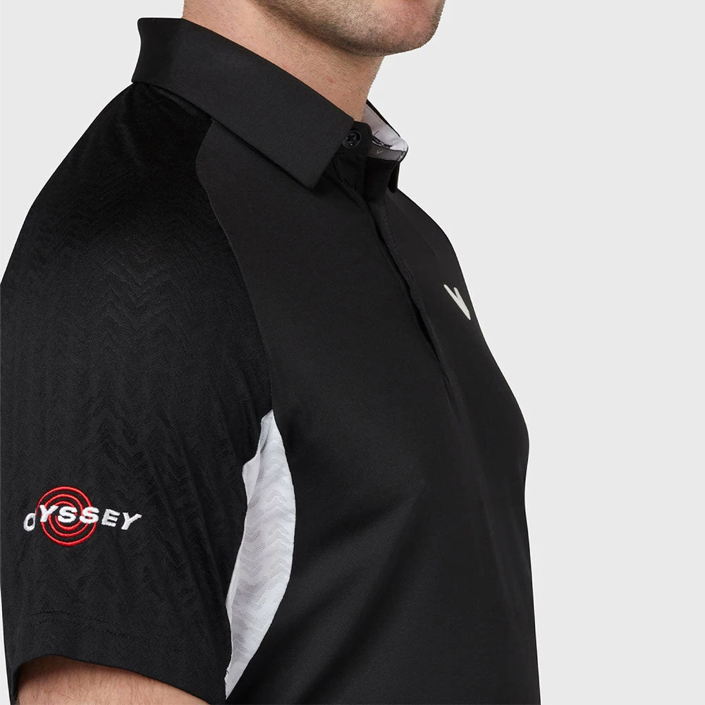 Callaway Odyssey Blocked Polo Shirt - Caviar 7 Callaway Odyssey Blocked Polo Shirt - Caviar - Image 5