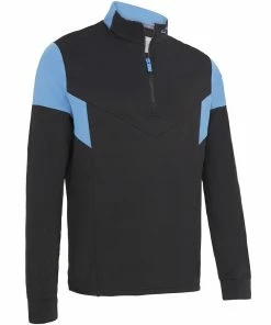 Callaway 1/4 Zip Colour Block Pullover - Caviar