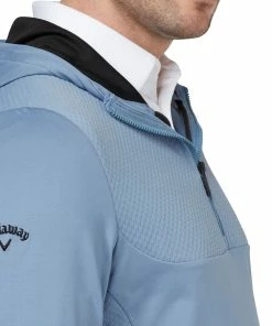 Callaway 1/4 Zip Mixed Media Technical Hoodie - Infinity -Second Hand Clubs Sales callaway quarter zip mixed media technical hoodie infinity 3