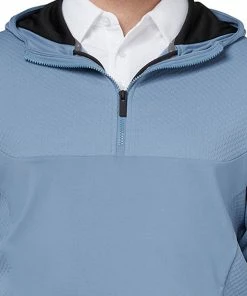 Callaway 1/4 Zip Mixed Media Technical Hoodie - Infinity -Second Hand Clubs Sales callaway quarter zip mixed media technical hoodie infinity 4