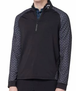 Callaway 1/4 Zip Odyssey Blocked Pullover - Caviar -Second Hand Clubs Sales callaway quarter zip odyssey blocked pullover caviar 4