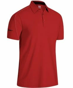 Callaway Stitched Colour Block Polo Shirt - True Red