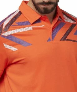 Callaway Street Mural Textured Print Polo Shirt - Tangerine Tango -Second Hand Clubs Sales callaway street mural textured print polo tangerine tango 4