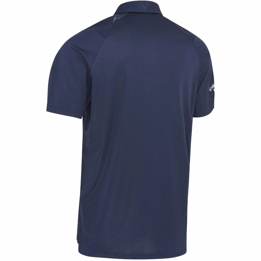 Callaway Swing Tech Solid Print Polo Shirt - Peacoat 4 Callaway Swing Tech Solid Print Polo Shirt - Peacoat - Image 2