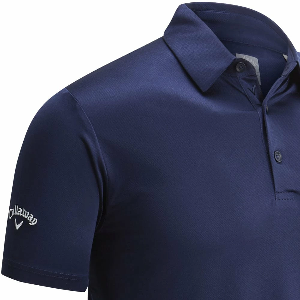 Callaway Swing Tech Solid Print Polo Shirt - Peacoat 5 Callaway Swing Tech Solid Print Polo Shirt - Peacoat - Image 3