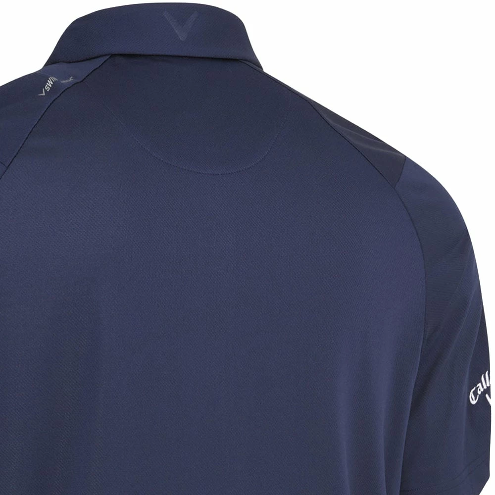 Callaway Swing Tech Solid Print Polo Shirt - Peacoat 6 Callaway Swing Tech Solid Print Polo Shirt - Peacoat - Image 4