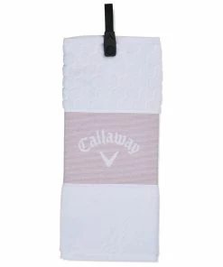 Callaway Trifold Towel - Mauve/White