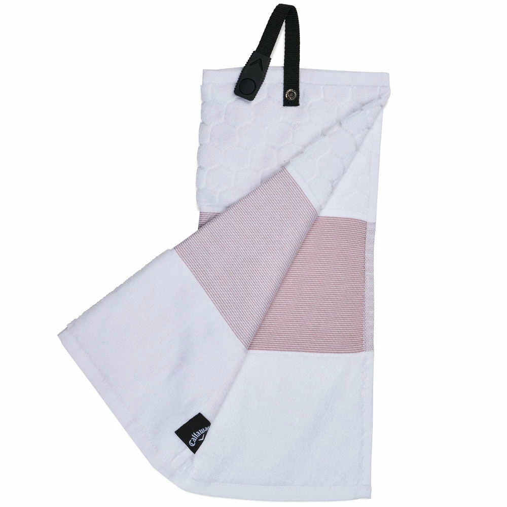 Callaway Trifold Towel - Mauve/White 4 Callaway Trifold Towel - Mauve/White - Image 2