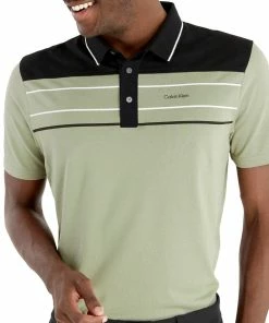 Calvin Klein Blackwater Polo Shirt - Cameo Green -Second Hand Clubs Sales calvin klein blackwater polo shirt cameo green 5