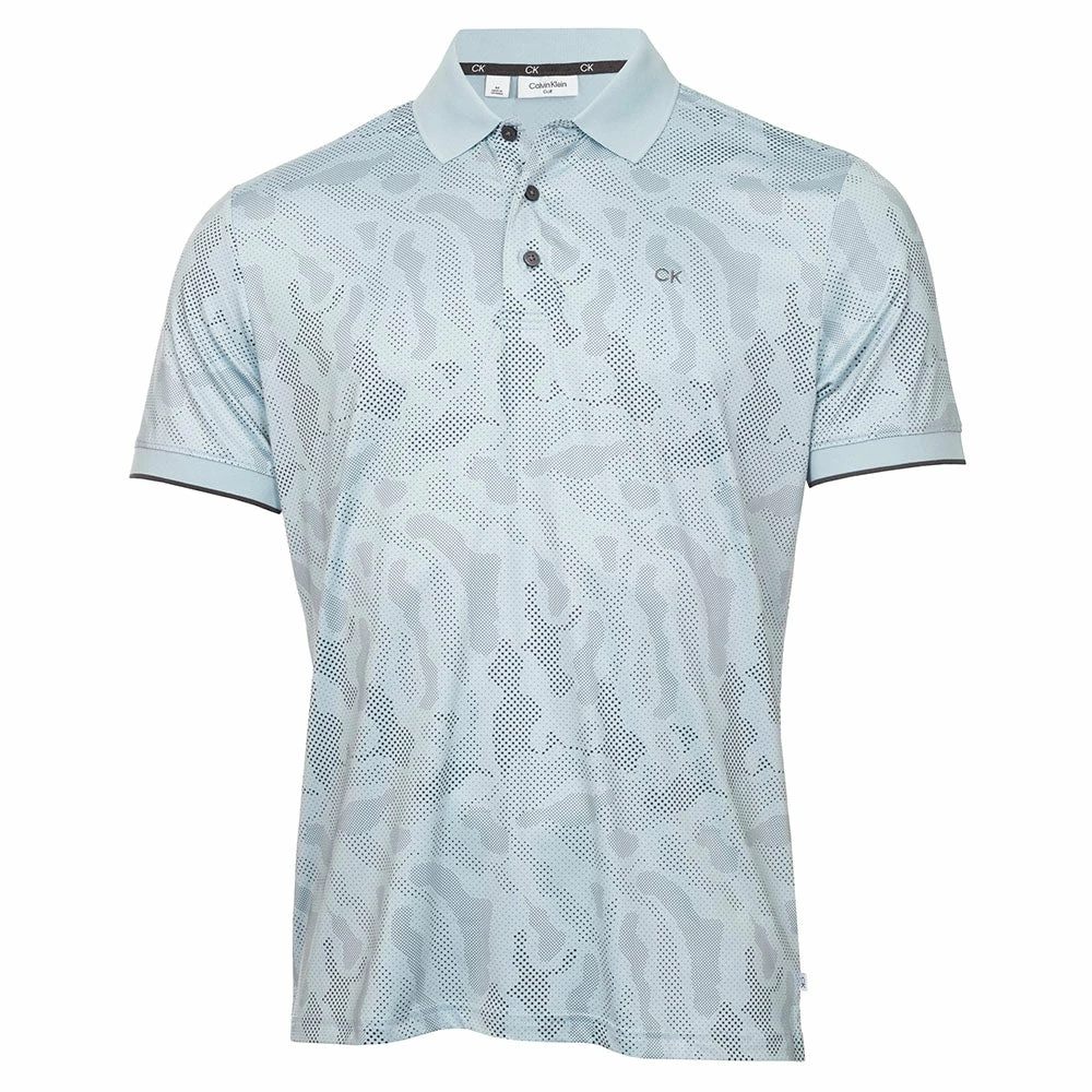 Calvin Klein Course Print Polo Shirt - Artic Ice 3 Calvin Klein Course Print Polo Shirt - Artic Ice