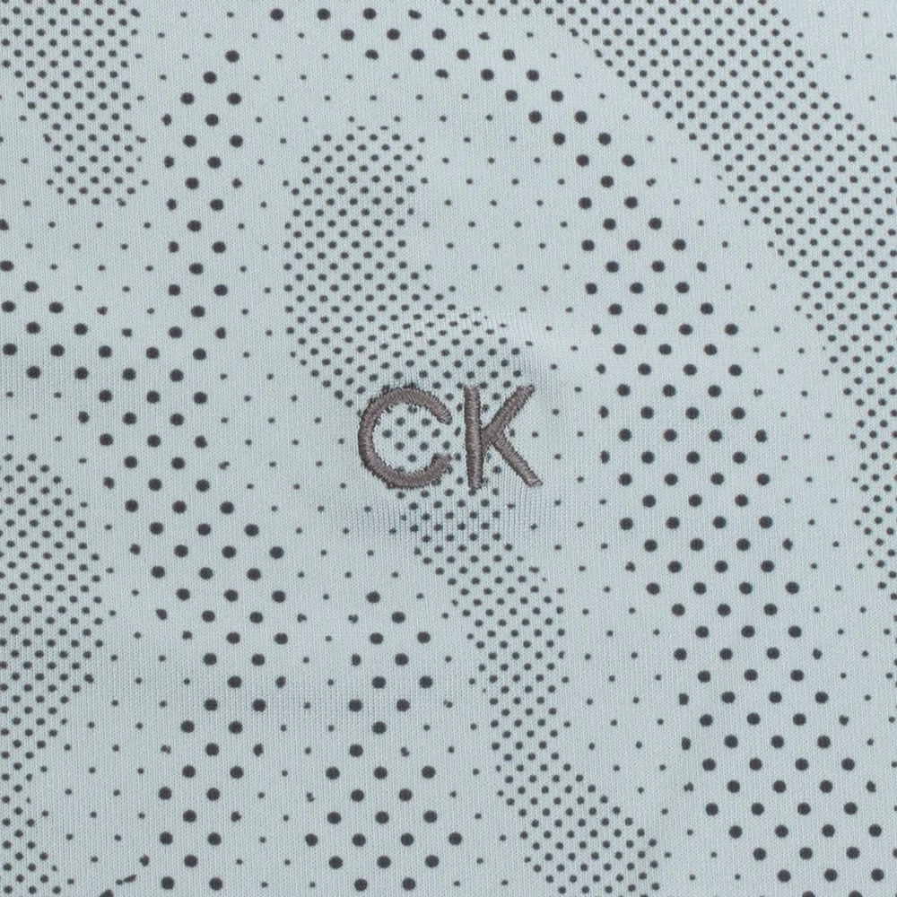 Calvin Klein Course Print Polo Shirt - Artic Ice 5 Calvin Klein Course Print Polo Shirt - Artic Ice - Image 3