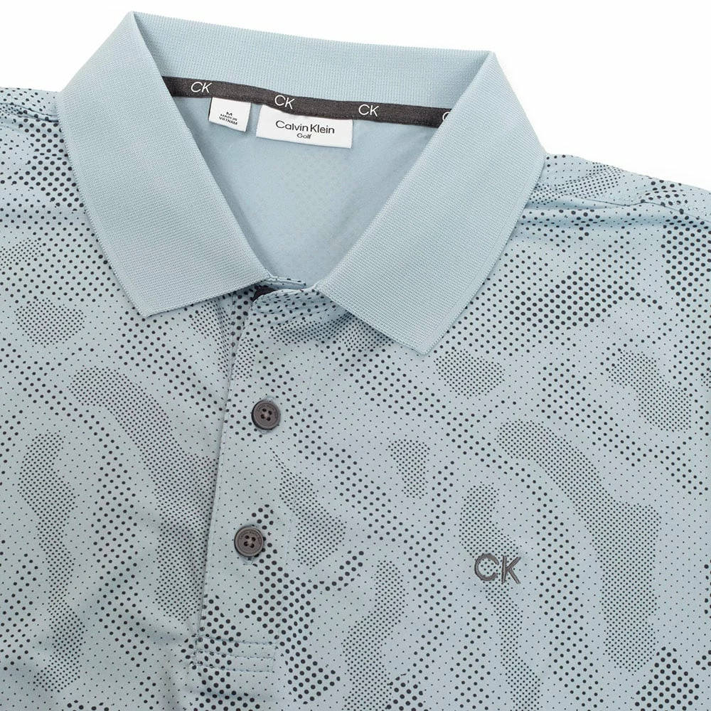 Calvin Klein Course Print Polo Shirt - Artic Ice 6 Calvin Klein Course Print Polo Shirt - Artic Ice - Image 4