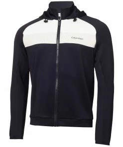 Calvin Klein Fracture Hooded Full Zip Jacket - Navy