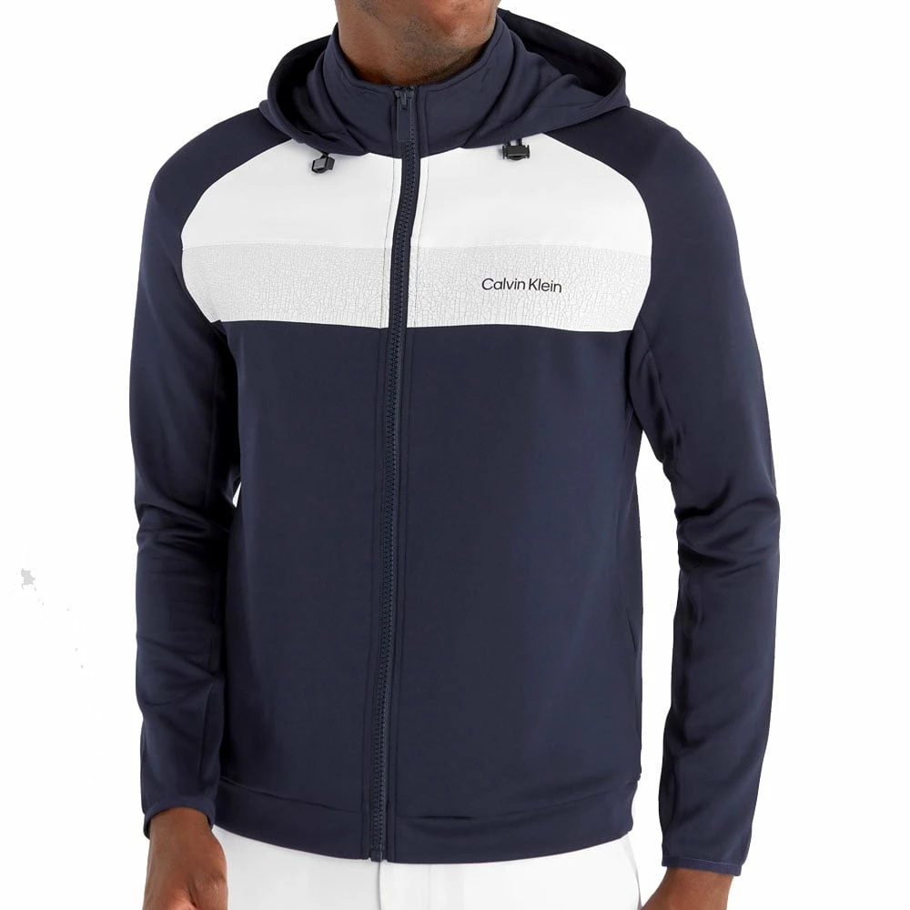 Calvin Klein Fracture Hooded Full Zip Jacket - Navy 5 Calvin Klein Fracture Hooded Full Zip Jacket - Navy - Image 3