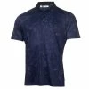 Calvin Klein Grunge Print Polo Shirt - Navy