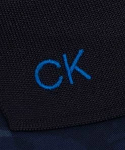 Calvin Klein Grunge Print Polo Shirt - Navy -Second Hand Clubs Sales calvin klein grunge print polo navy 3