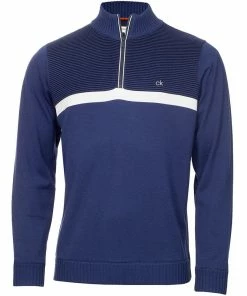 Calvin Klein Magnet 1/2 Zip Lined Sweater - Ink