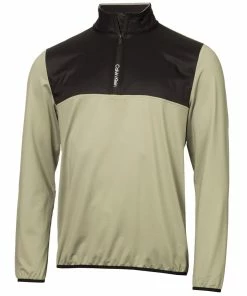 Calvin Klein Malden 1/4 Zip Pullover - Cameo Green