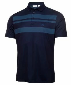 Calvin Klein Marina Polo Shirt - Navy/Ocean Blue