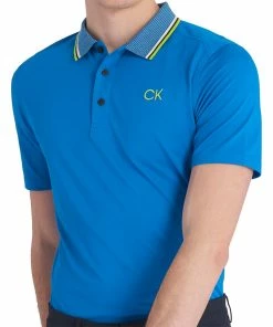 Calvin Klein Monterey Polo Shirt- Ocean Blue