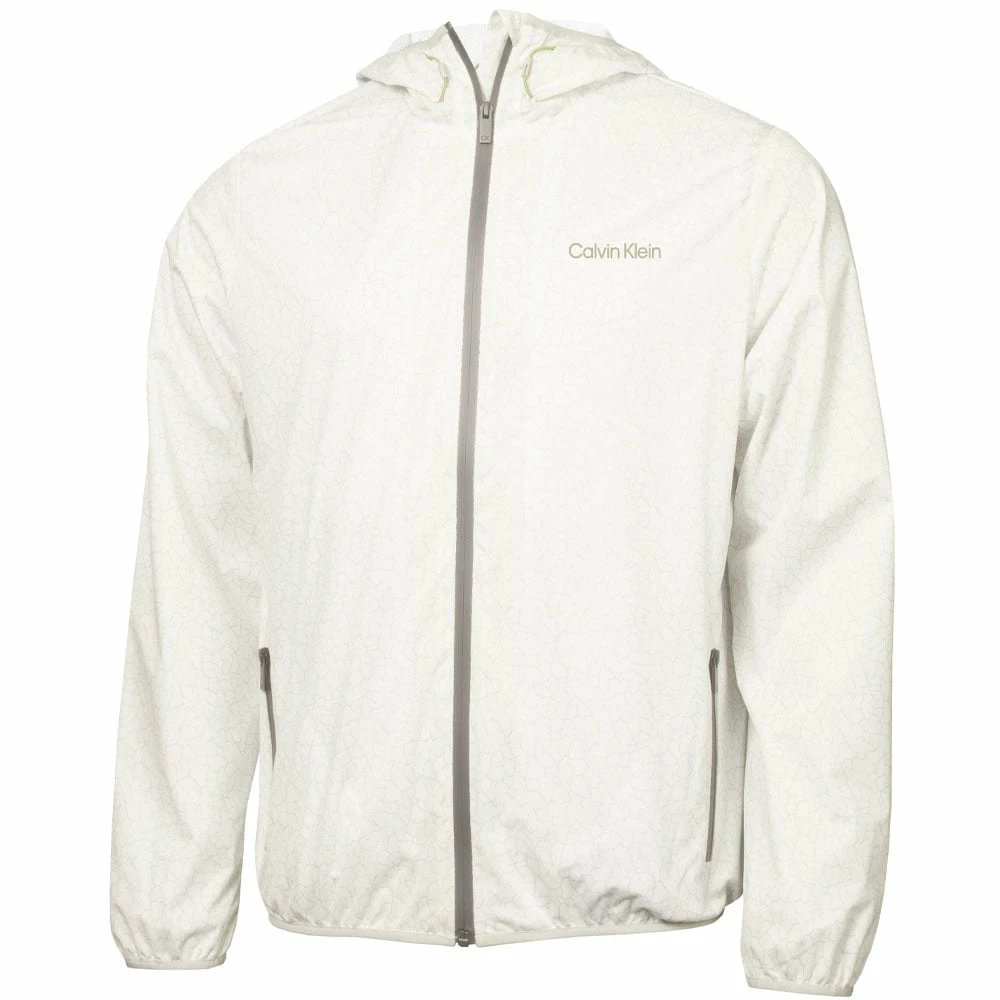 Calvin Klein Nantucket Printed Windbreaker Jacket - White/Pale Silver 3 Calvin Klein Nantucket Printed Windbreaker Jacket - White/Pale Silver