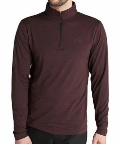 Calvin Klein Newport 1/2 Zip Pullover - Blackberry -Second Hand Clubs Sales calvin klein newport 12 zip pullover blackberry 3