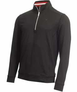 Calvin Klein Orbit 1/2 Zip Pullover - Black/Red