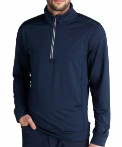 Calvin Klein Orbit 1/2 Zip Pullover - Navy/Blue -Second Hand Clubs Sales calvin klein orbit 12 zip pullover navyblue 3