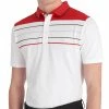 Calvin Klein Pacific Grove Polo Shirt - White/Cardinal Red