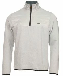 Calvin Klein Ramond Hybrid 1/4 Zip Pullover - Silver Marl