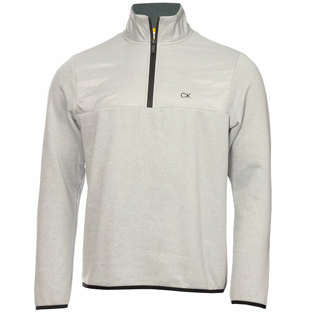 Calvin Klein Ramond Hybrid 1/4 Zip Pullover - Silver Marl 3 Calvin Klein Ramond Hybrid 1/4 Zip Pullover - Silver Marl