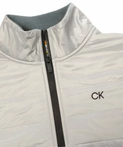 Calvin Klein Ramond Hybrid 1/4 Zip Pullover - Silver Marl 9 Calvin Klein Ramond Hybrid 1/4 Zip Pullover - Silver Marl -Second Hand Clubs Sales calvin klein ramond hybrid quarter zip silver marl 3
