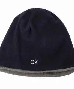 Calvin Klein React Reversible Beanie - Grey Marl/Navy -Second Hand Clubs Sales calvin klein react reversible beanie grey marl navy 3