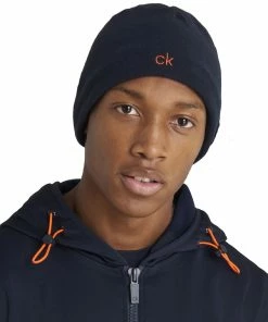 Calvin Klein React Reversible Beanie - Navy/Blaze -Second Hand Clubs Sales calvin klein react reversible beanie navy blaze 4