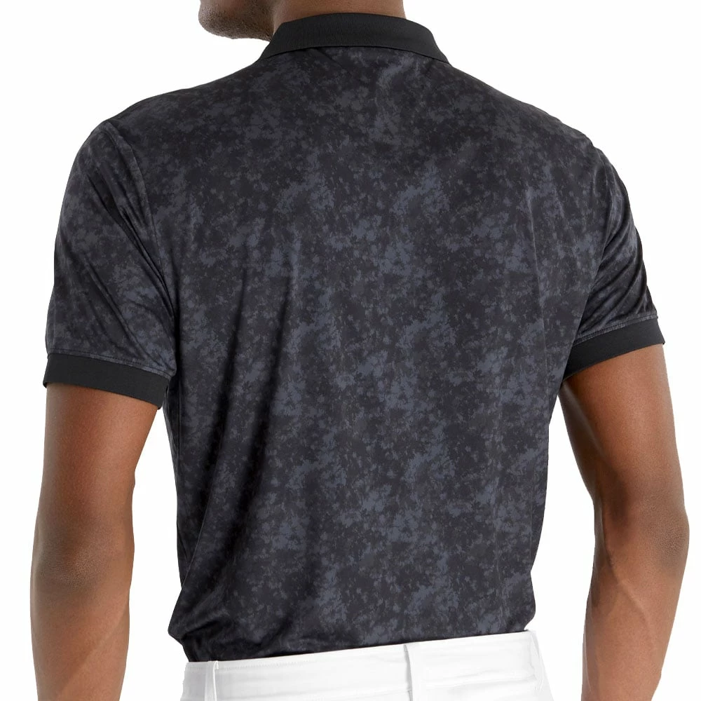 Calvin Klein Tie Dye Print Polo Shirt - Black 6 Calvin Klein Tie Dye Print Polo Shirt - Black - Image 4